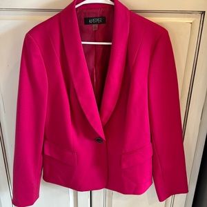 Women’s bright pink Casper suit jacket, size 12